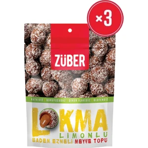 Lokma Limonlu Badem Ezmeli Meyve Topu 96 gr x3 Adet