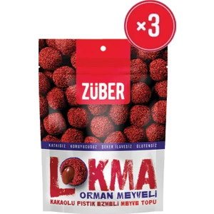Lokma Orman Meyveli Kakaolu Fıstık Ezmeli Meyve Topu 96 gr x3 Adet