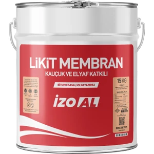 İZOAL 15 KG Kauçuk ve Elyaf Katkılı Likit Membran UV Dayanımlı Teras Çatı Balkon Su Yalıtımı ve İzolasyonu