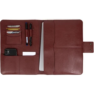 13-14 Inç Macbook Pro-Air Vegan Deri Organizer Evrak Çantası Tablet Kılıfı 