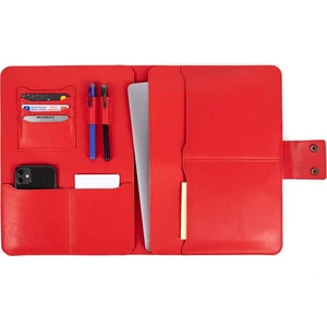 13-14 Inç Macbook Pro-Air Vegan Deri Organizer Evrak Çantası Tablet Kılıfı 