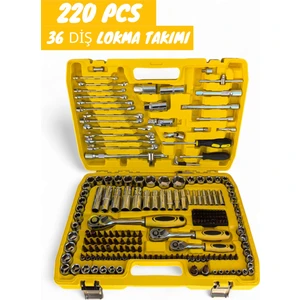 Ekinler El Aletleri 220 Parca Celik Lokma Seti Ful Set