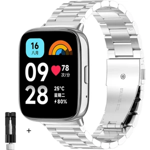 MMP Shop Xiaomi Redmi Watch 5 Active/lite Amazfit Gtr 2e 47MM Uyumlu 22MM Paslanmaz Çelik Akıllı Saat Kordonu