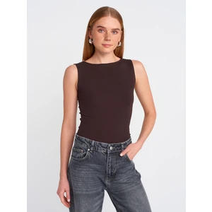 20868 Kayık Yaka Kolsuz Top-Mint