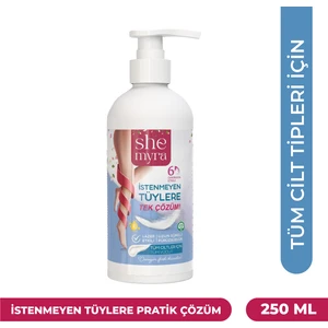She Myra Tüy Dökücü Lazer Etkili Krem Aloe Vera ve E Vitamini 250 ml Tüm Cilt Tipleri İçin
