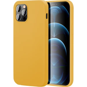 Piyasa Sepeti Apple iPhone 12 Pro Max 6.7'' Ince Mat Silikon Kılıf Sarı