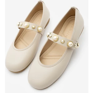 Kadın İncili Bantlı Babet Vesma Bej