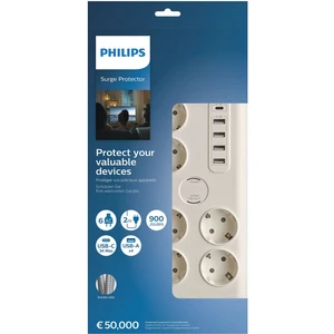 SPN7060WA/62 6'lı Akım Korumalı & 5xusb Priz 900J - 2m