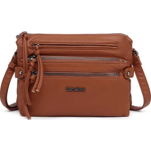 Yıkama Deri Askılı Kadın Postacı Çantası 21K Barcelona 1920