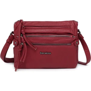 Yıkama Deri Askılı Kadın Postacı Çantası 21K Barcelona 1920