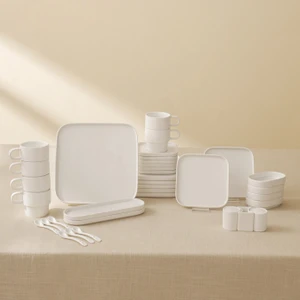 Forever Bone Cubique 35 Parça 6 Kişilik Kahvaltı Takımı