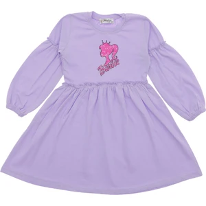 Kız Çocuk Elbise Barbie Baskılı