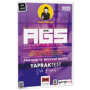Yargı Yayınevi   2025 Meb Ags Anayasa Ve Mevzuat Bilgisi Çek Kopart Yaprak Test