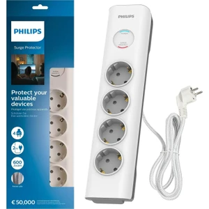 SPN7040WA/62 Akım Korumalı Priz 600J 4'lü - 2m