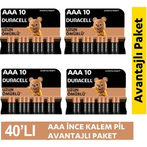 Alkalin Aaa Ince Kalem Piller, 40 Lı Paket