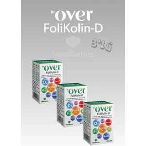 3 Li Folikolin-D Multivitamin Folikasit,kolin,zencefil,vit D,B6,B12,İYOT Çinko Içeren Gıda Takviyesi