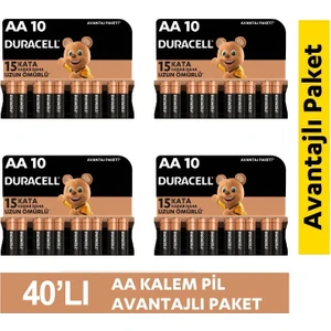 Alkalin Aa Kalem Piller, 40 Lı Paket