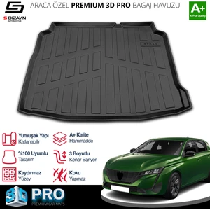 Peugeot 308 3D Pro Bagaj Havuzu 2013-2021