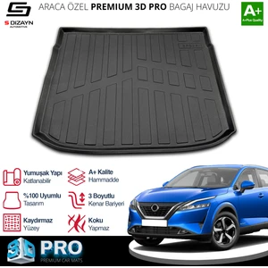 Nissan Qashqai 3D Pro Bagaj Havuzu Üst Bagaj 2021 Üzeri