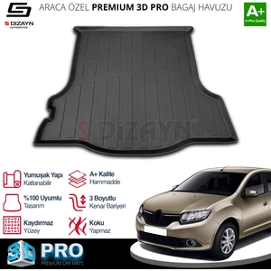 Renault Symbol 3D Pro Bagaj Havuzu 2013 Üzeri A+ Kalite