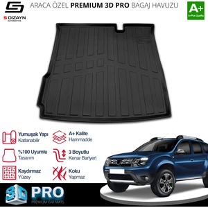 Dacia Duster 4x2 3D Pro Bagaj Havuzu 2018-2022 A+ Kalite