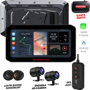 Motoplay 2000 – 6.25” 2k Çift Kameralı Kablosuz Carplay & Android Auto Destekli Motosiklet Multimedya Ekranı