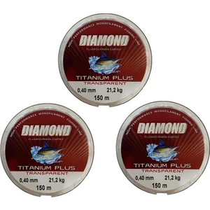 Bauer 3 Adet Bauer Diamond Titanium Plus 0.40 Mm 150 Mt Misina - Renk: Gri 21.2 Kg