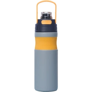 316 L Çelik Gri 580 ml Pipetli ve Kulplu Matara Suluk CIN844GR