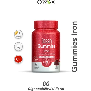 Ocean Gummies Iron Demir Içeren 60 Adet