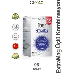 Ocean Extramag 90 Üçlü Magnezyum Kombinasyonu 90 Tablet
