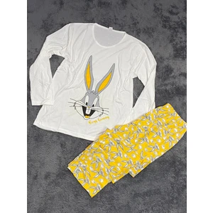 Şıklık Durağı Uzun Kollu Pamuk Penye Kadın Pijama Takımı