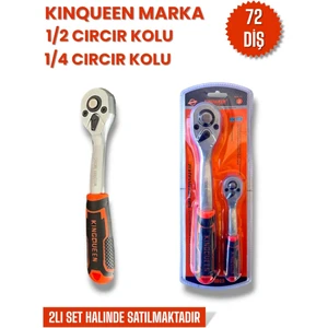 Ekinler El Aletleri Cırcır Takımı 72 Diş, 1/2" 1/4", 2 Parça
