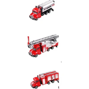 BNG STR Oyuncak Metal Model Itfaiye Kamyonları 3 Lü Metal Set