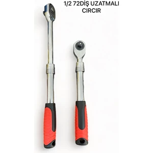 Ekinler El Aletleri Teleskopik Uzayabilen Cırcır Lokma Kolu 1/2 72 Diş