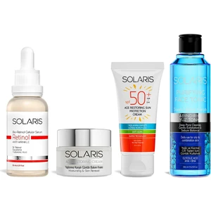 Retinol Serum 30 ml ve  Anti Age Bakım Kremi 50 ml ve  Güneş Kremi 50 ml ve Tonik 200 ml
