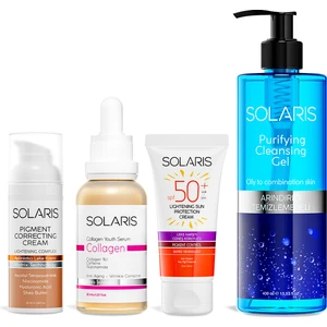 Bakım Kremi 50 ml ve Collagen Serum 30 ml ve Güneş Krem 50 ml ve Yüz Temizleme Jeli 400 ml