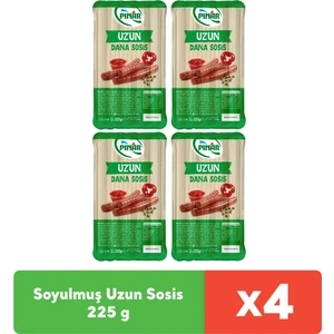 Soyulmuş Dana Uzun Sosis 225 g x 4 adet