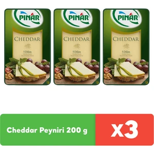 Cheddar Dilimli Peynir 200 G x 3 Adet