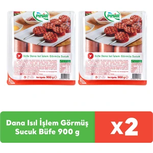 Dana Isıl İşlem Görmüş Sucuk Büfe 900 g x 2 adet