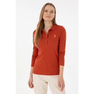 U.S. Polo Assn. Kadın Kiremit Basic Sweatshirt 50289541-VR031