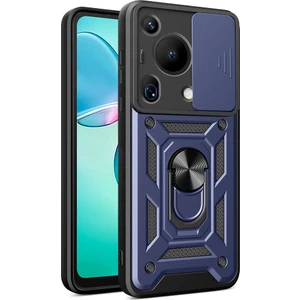 Huawei Pura 70 Ultra Kılıf Magnetik Stand Olabilen Kamera Korumalı Kapak - Lacivert