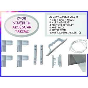 Alvetro Sineklik Aksesuar Takımı 17*25