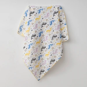 Baby Mammas Çok Amaçlı Bebek Müslin Örtü Yenidoğan Battaniye Desenli 80X90CM