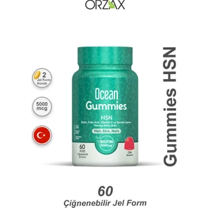 Ocean Gummies Hsn 60 Adet Çiğnenebilir Jel Form