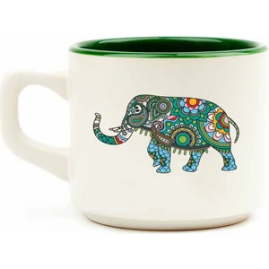 Palto Tasarım Etnik Fil Beyaz Venüs Kupa - Hediyelik Kupa Fincan Mug