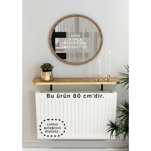 Talaş Tozum Atlantik Çam Gold Pvc Petek Üstü Tak Çıkar, Uçan Raf & Dresuar Duvar Montajsız Oval Kesim 80 cm