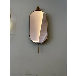 MetaQuartz Aksesuar MetaQuartz Serenity Gold Ayna Modern Tasarım Metal Malzeme Oval Şekil Dekoratif Ayna