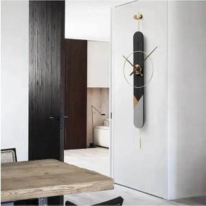 Siyah - Gri Endless Masif Lake Metal Duvar Saati , Modern Dekoratif Metal Lake Duvar Saati