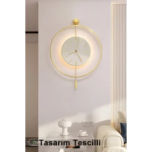 MetaQuartz Aksesuar(Orta Boy 37*55 cm)Timelles Kristal , (3 Pil Dahil ) Quartz Mekanizmalı , Dekoratif Metal Duvar Saati