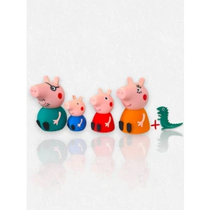 Peppa Pig Action Figure Domuz Peppa Ailesi Oyuncak Set + Dinozor